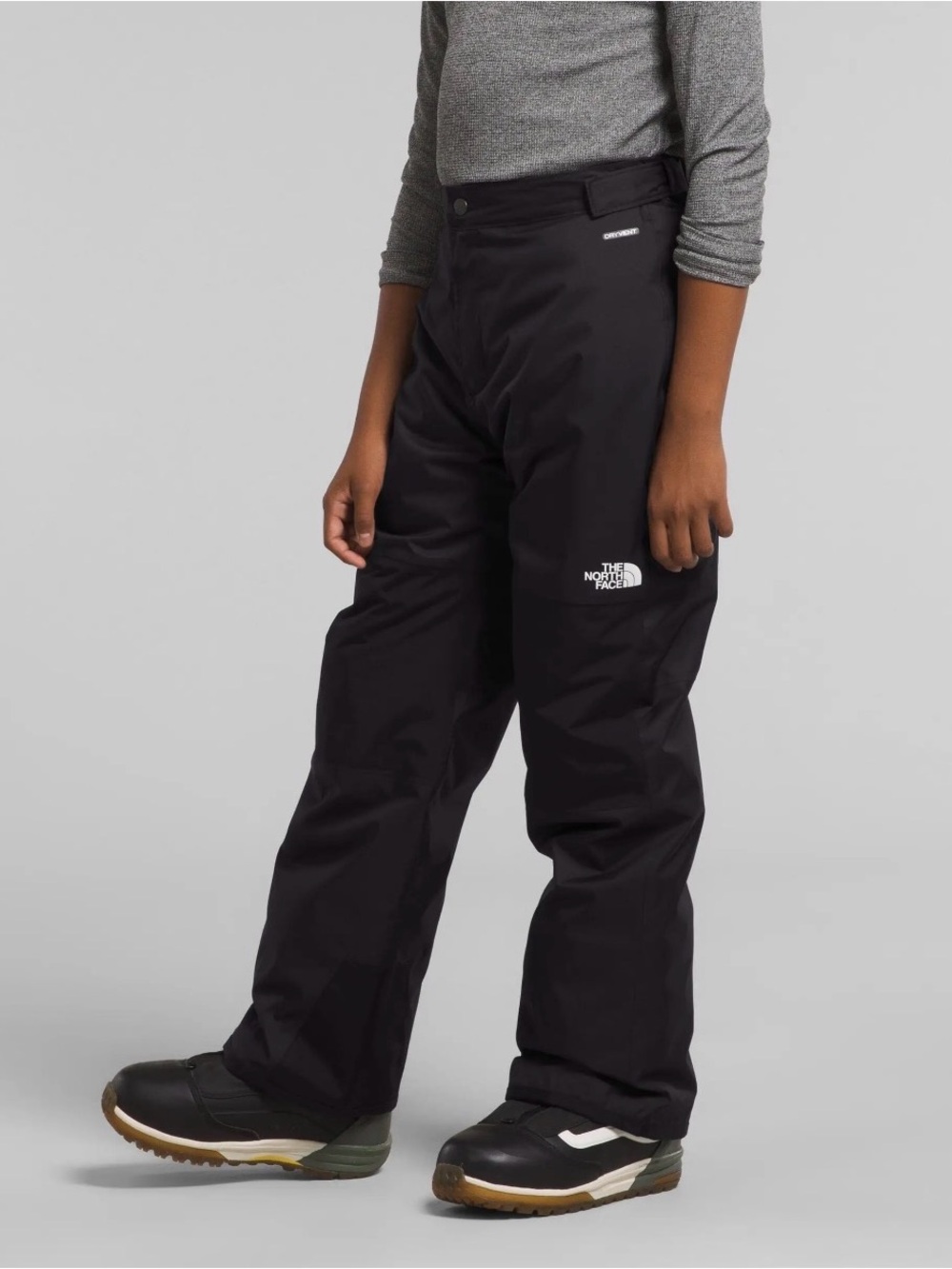The North Face Boys Freedom Insulated Snow Pants Black Size S 7/8 EZ Grow